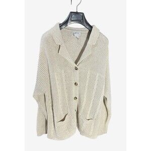 Jennifer Moore cardigan Old Man Slouchy Cableknit L saggy cabincore normcore